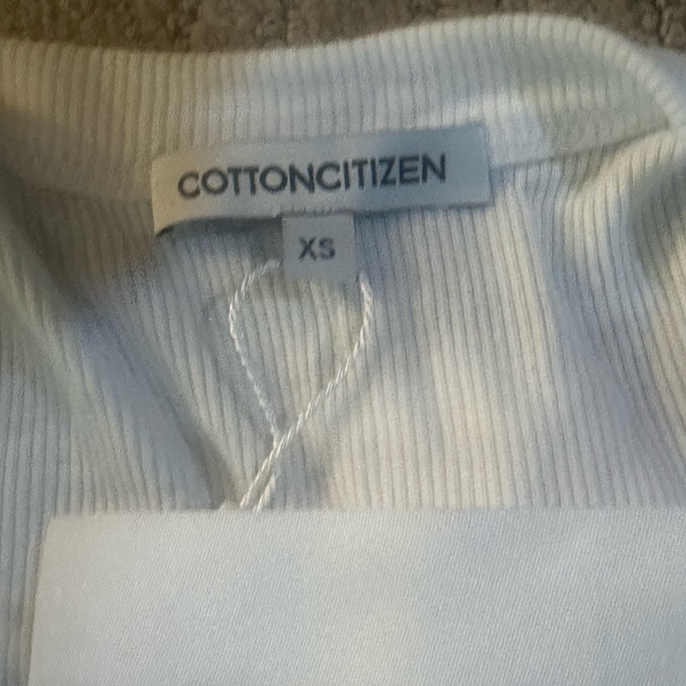 NWT SIZE XS-M-L Cotton Citizen White V-Neck Crop Top