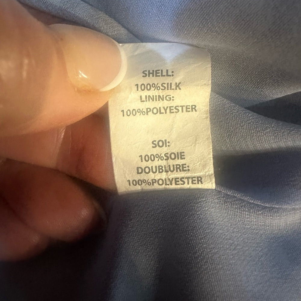 SIZE XS WILL FIT UP TO A M Ramy Brook Blue and Green Patterned Blouse