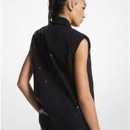 SIZE 16 MICHAEL Michael Kors Black Sequin Vest