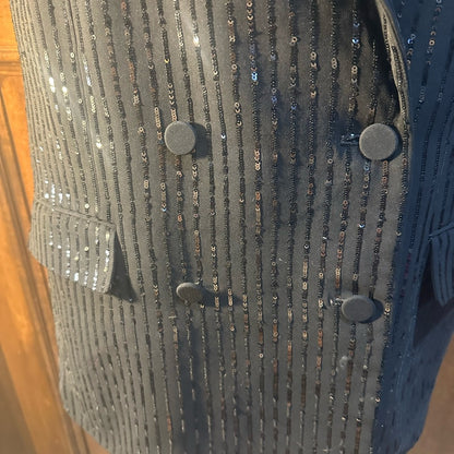 SIZE 16 MICHAEL Michael Kors Black Sequin Vest