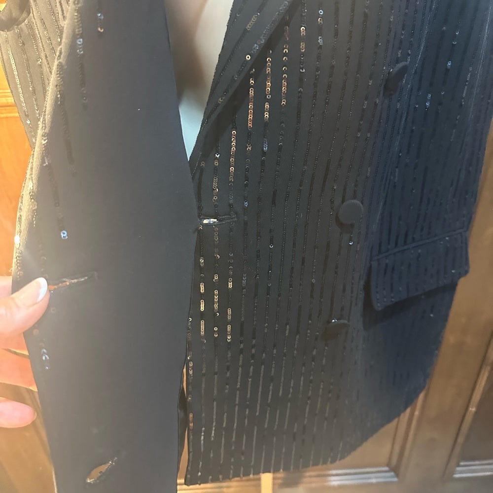 SIZE 16 MICHAEL Michael Kors Black Sequin Vest