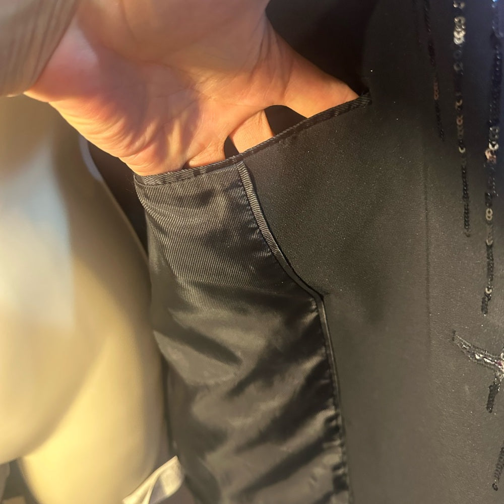 SIZE 16 MICHAEL Michael Kors Black Sequin Vest