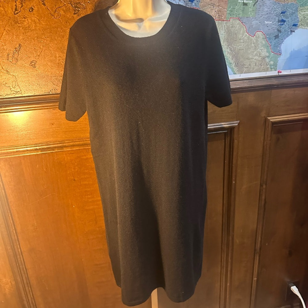 NWT SIZE L Chic Black Cashmere Mini Dress for Women