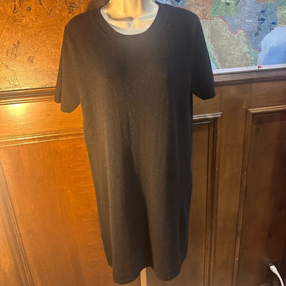 NWT SIZE L Chic Black Cashmere Mini Dress for Women