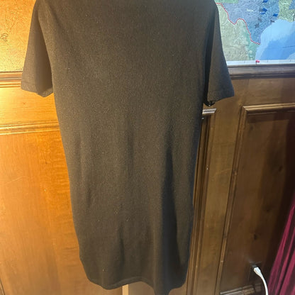 NWT SIZE L Chic Black Cashmere Mini Dress for Women