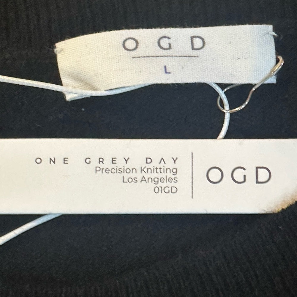 NWT SIZE L Chic Black Cashmere Mini Dress for Women