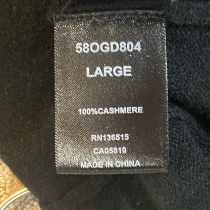 NWT SIZE L Chic Black Cashmere Mini Dress for Women