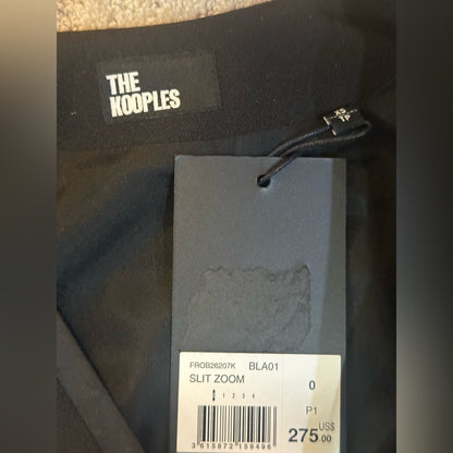 NWT SIZE XS The Kooples Chic Black Long Sleeve Dress