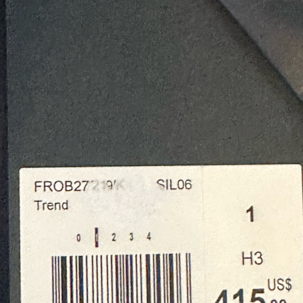 NWT SIZE 1/US 4 The Kooples Metallic Silver Long Sleeve Dress