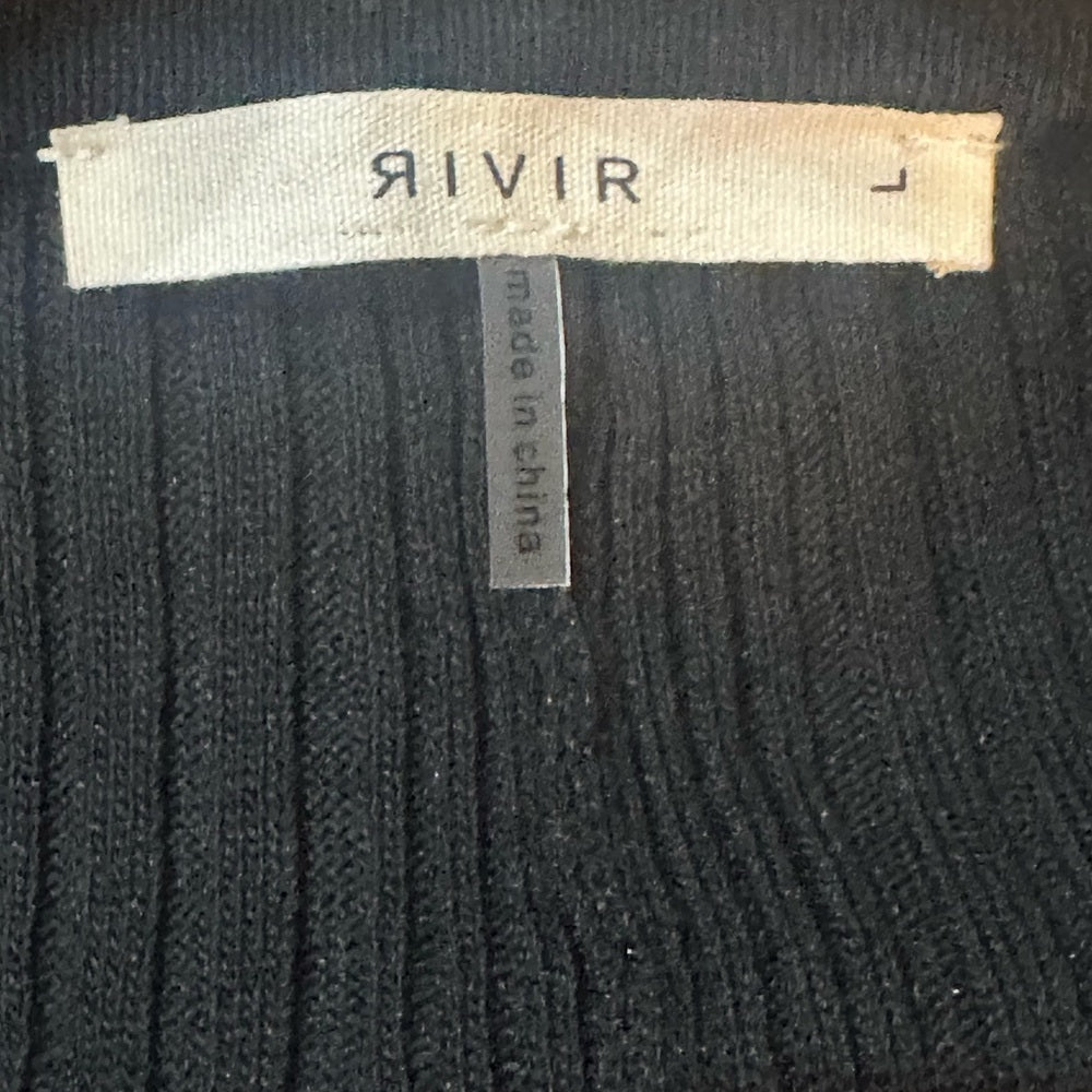 NWT SIZE L Chic Black Long Sleeve Button-Up Dress