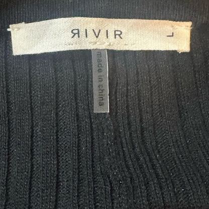 NWT SIZE L Chic Black Long Sleeve Button-Up Dress