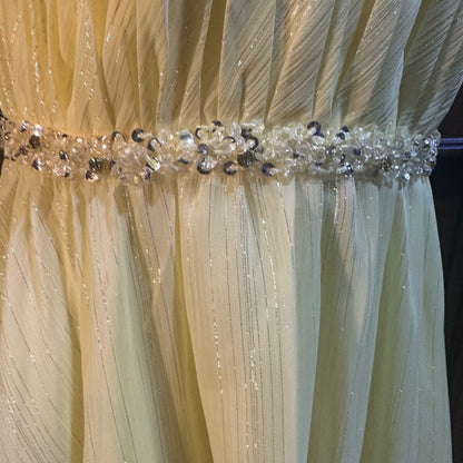 NWT SIZE 4 Mac Duggal Strapless Sunshine Yellow Gown