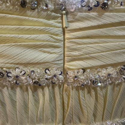 NWT SIZE 4 Mac Duggal Strapless Sunshine Yellow Gown