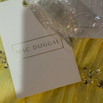 NWT SIZE 4 Mac Duggal Strapless Sunshine Yellow Gown