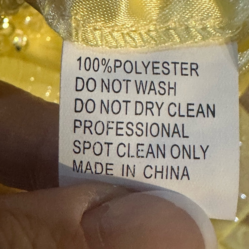 NWT SIZE 4 Mac Duggal Strapless Sunshine Yellow Gown