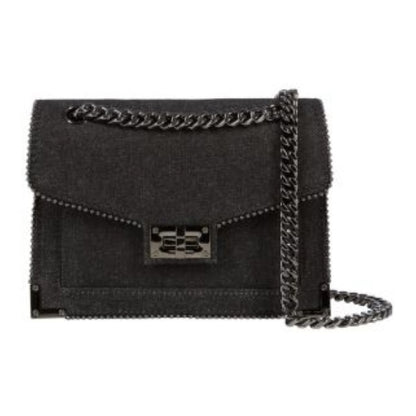 NWT OS The Kooples Dark Gray Chain Shoulder Bag
