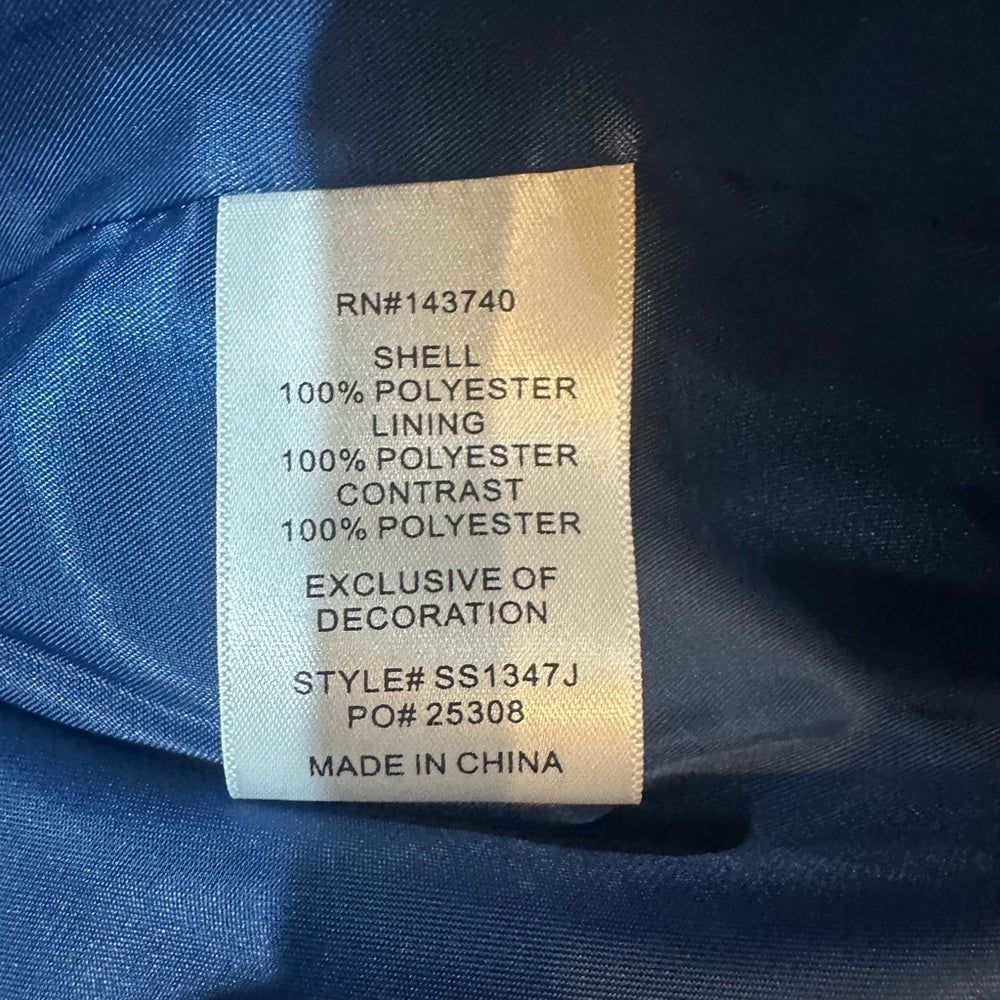 NWT SIZE L English Factory Navy and Cream Striped Blazer