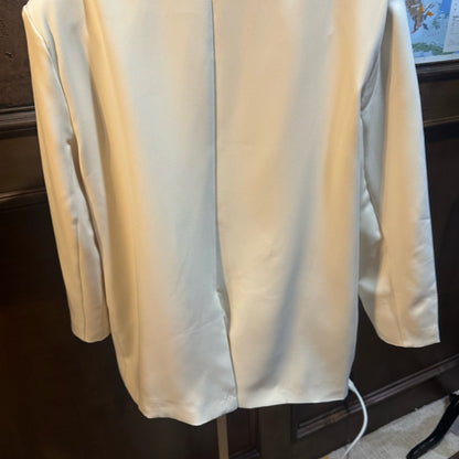 NWT SIZE L Steve Madden Cream Blazer with Gold Accents