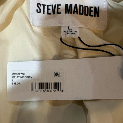 NWT SIZE L Steve Madden Cream Blazer with Gold Accents
