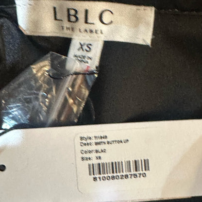 NWT SIZE XS LBLC the label Black Button Down Shirt