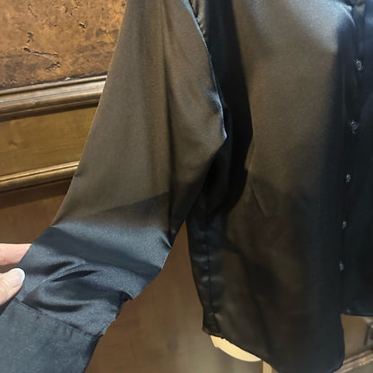 NWT SIZE XS LBLC the label Black Button Down Shirt