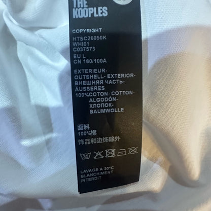 NWT SIZE L The Kooples White Tee with Multicolor Logo