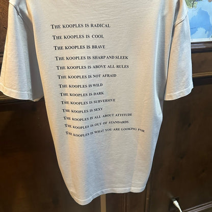 NWT SIZE L The Kooples Light Gray Graphic Tee