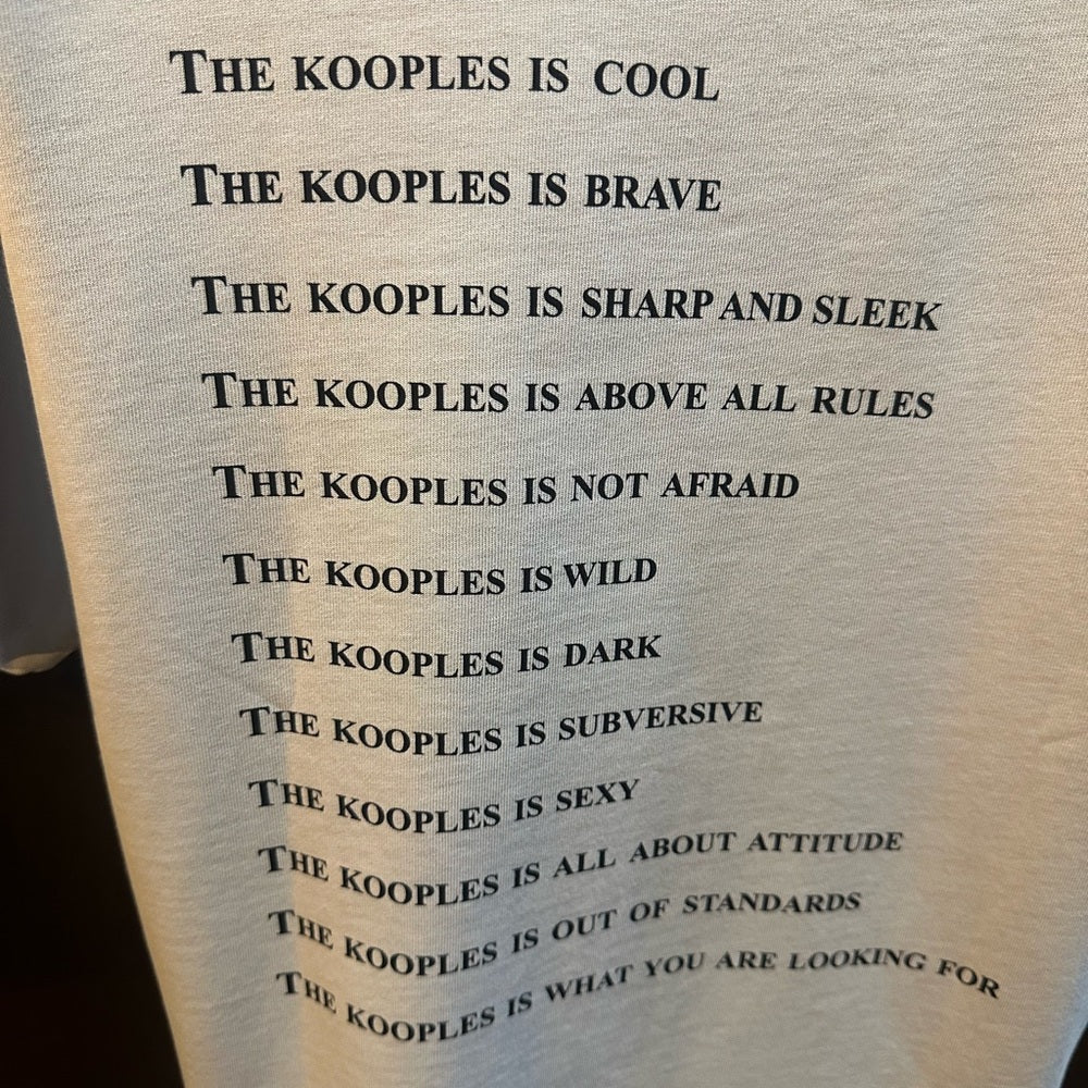 NWT SIZE L The Kooples Light Gray Graphic Tee