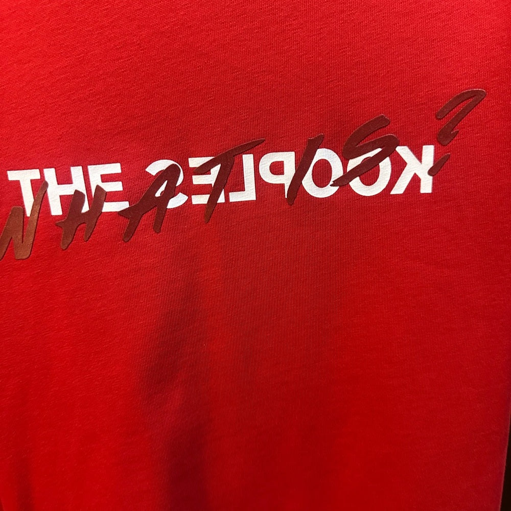 NWT SIZE M The Kooples Red Tee with Silver Logo