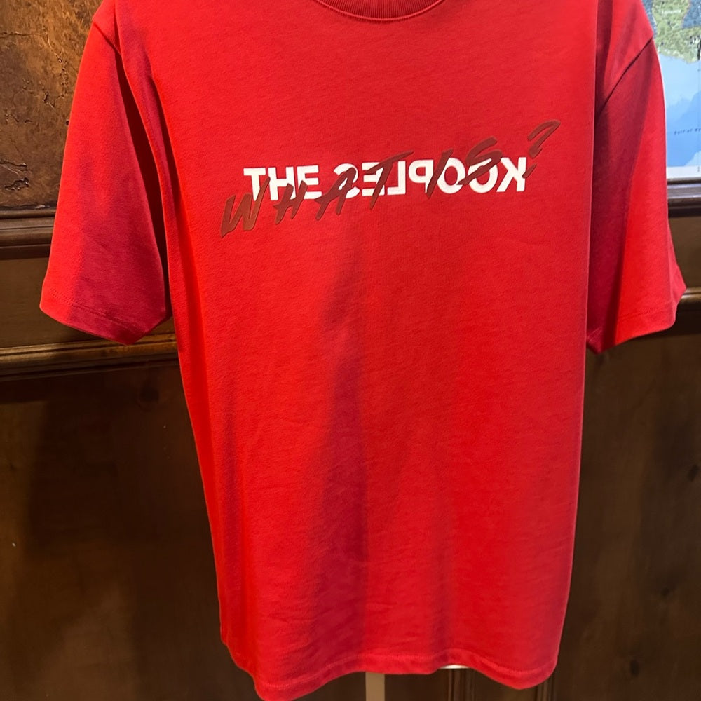 NWT SIZE M The Kooples Red Tee with Silver Logo