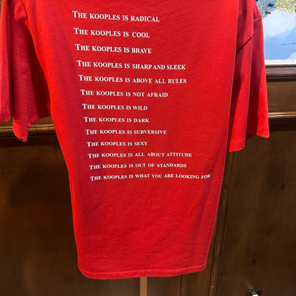 NWT SIZE M The Kooples Red Tee with Silver Logo