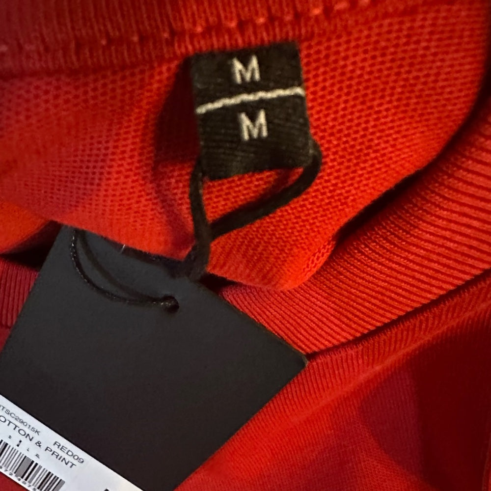 NWT SIZE M The Kooples Red Tee with Silver Logo