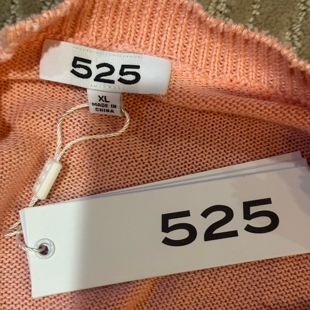 NWT SIZE XL 525 America Pink Crew Neck Sweater