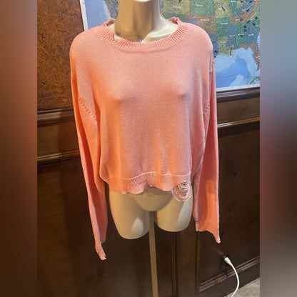 NWT SIZE XL 525 America Pink Crew Neck Sweater