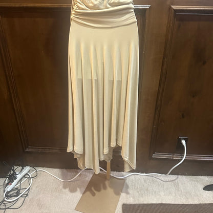 NWT SIZE L Free People Elegant Cream One Shoulder Dress
