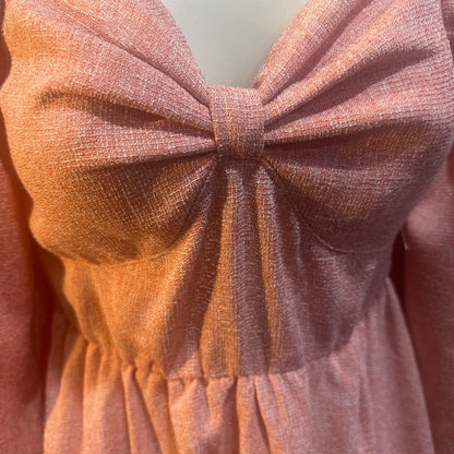 NWT SIZE S UMGEE  Pink Midi Dress with Bow Details