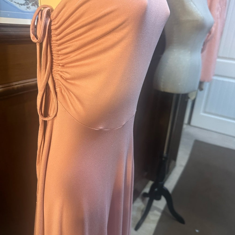 NWT SIZE M Free People Soft Pink Draped Midi Dress