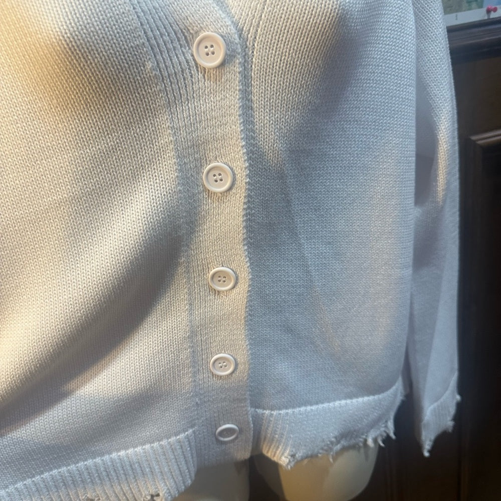 NWT SIZE L 525 America Off-Shoulder White Sweater