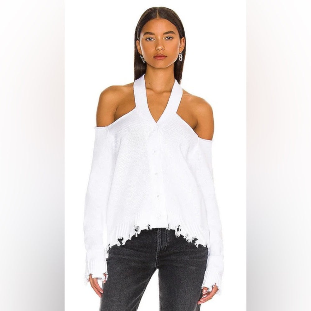 NWT SIZE L 525 America Off-Shoulder White Sweater