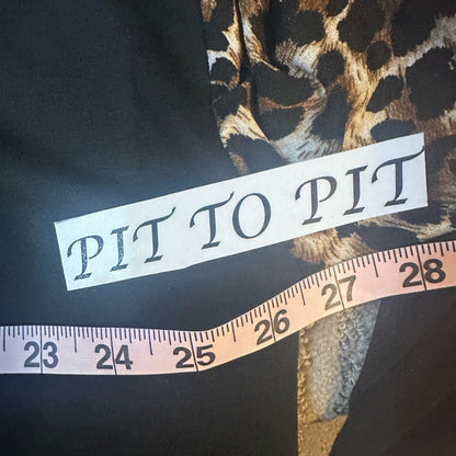 NWOT SIZE L BiBi Gray Leopard and Sequin Sweatshirt