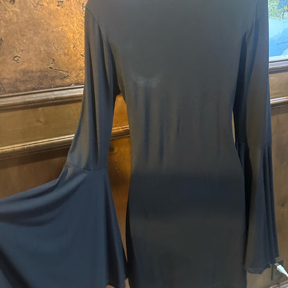 NWOT SIZE S/P Free People Elegant Black Flare Sleeve Dress