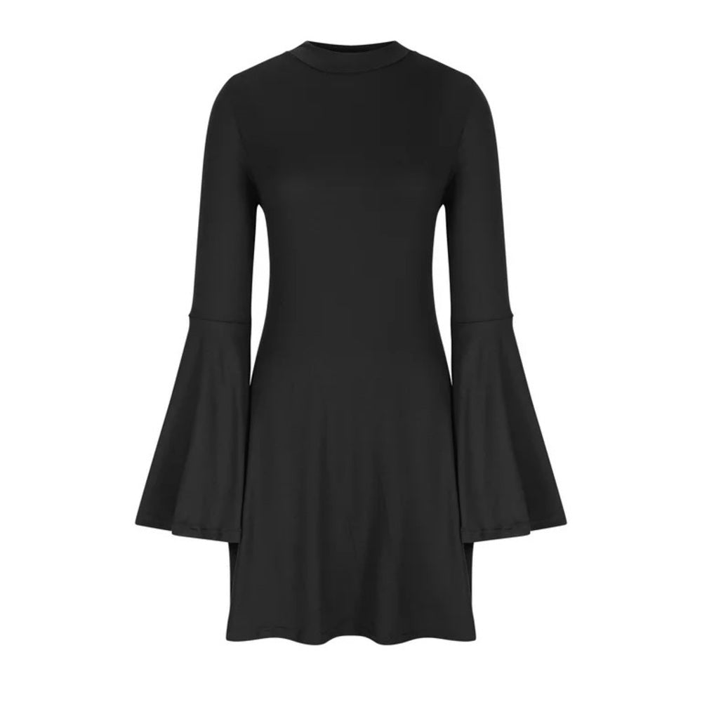 NWOT SIZE S/P Free People Elegant Black Flare Sleeve Dress