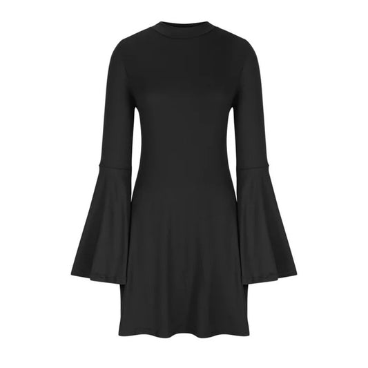 NWOT SIZE S/P Free People Elegant Black Flare Sleeve Dress