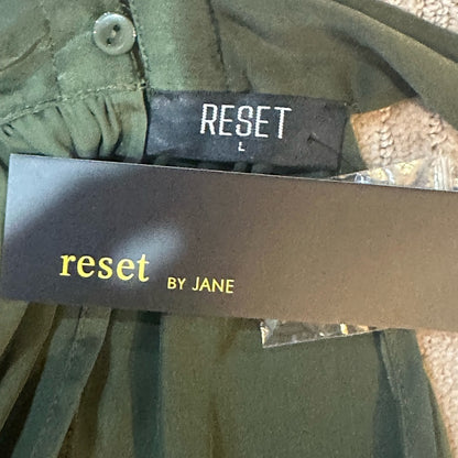 NWT SIZE L Chic Olive Halter Blouse with Bow Detail