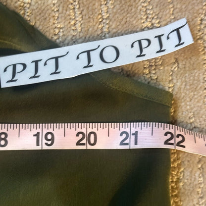 NWT SIZE L Chic Olive Halter Blouse with Bow Detail