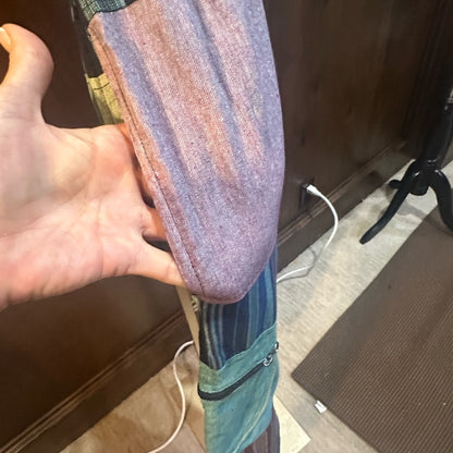 NWT SIZE S/M will fit a L Colorful Patchwork Women's Cropped Pants