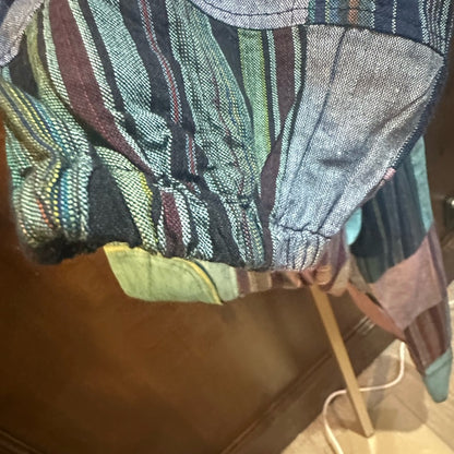 NWT SIZE S/M will fit a L Colorful Patchwork Women's Cropped Pants