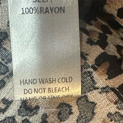 NWT SIZE L Easel Leopard Print Tunic in Tan