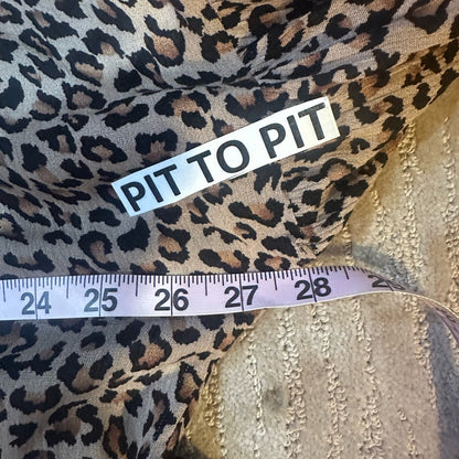 NWT SIZE L Easel Leopard Print Tunic in Tan
