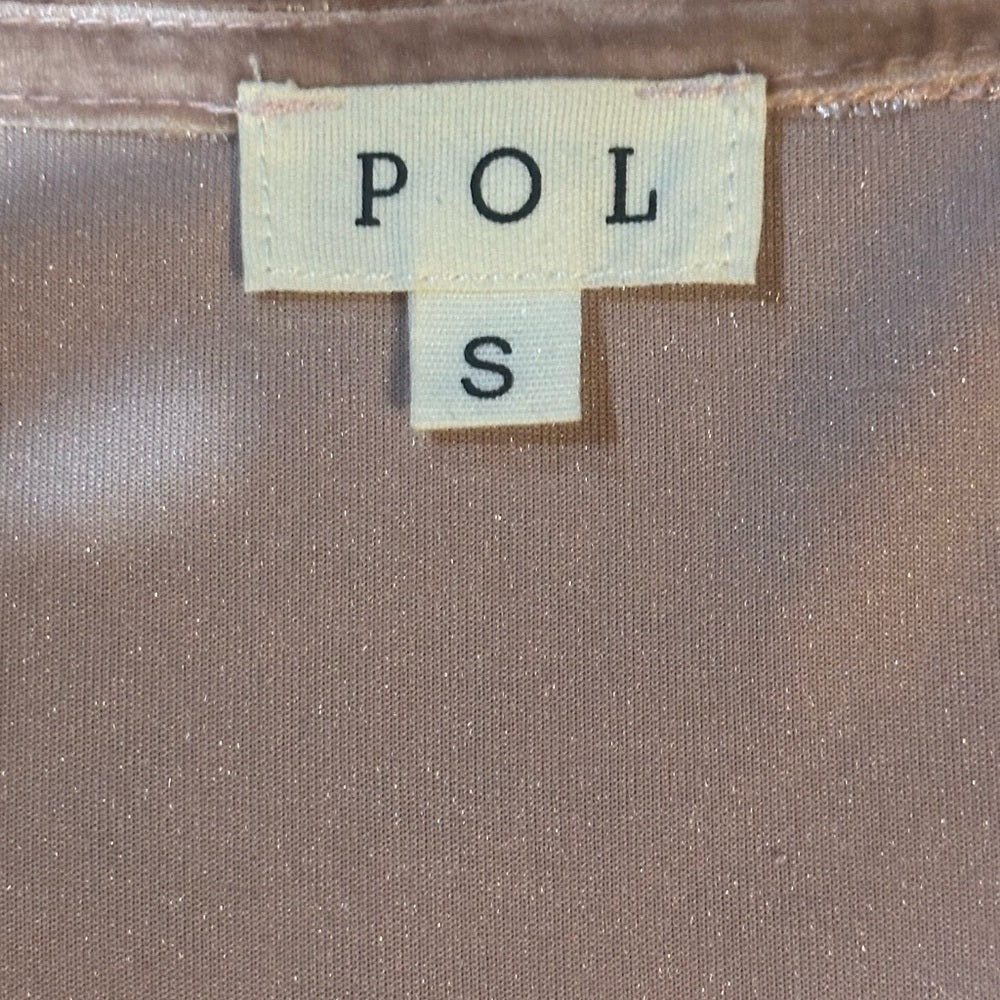 NWOT SIZE S POL Pink Velvet Blouse